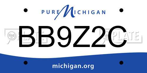 BB9Z2C Michigan License Plate