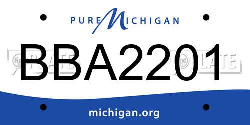 BBA2201 Michigan License Plate