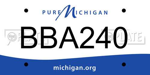 BBA240 Michigan License Plate