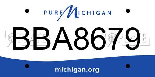 BBA8679 Michigan License Plate