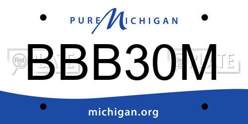 BBB30M Michigan License Plate