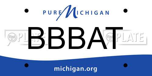 BBBAT Michigan License Plate