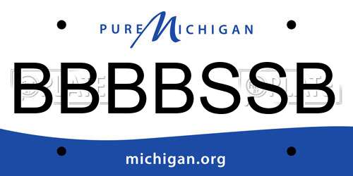 BBBBSSB Michigan License Plate
