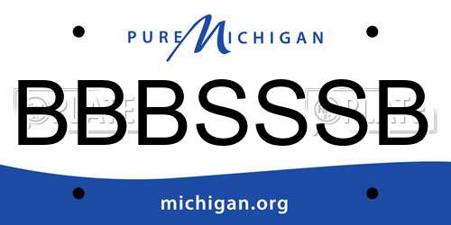 BBBSSSB Michigan License Plate