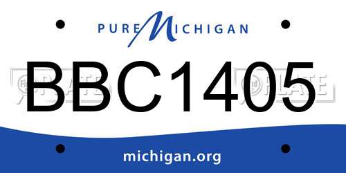 BBC1405 Michigan License Plate