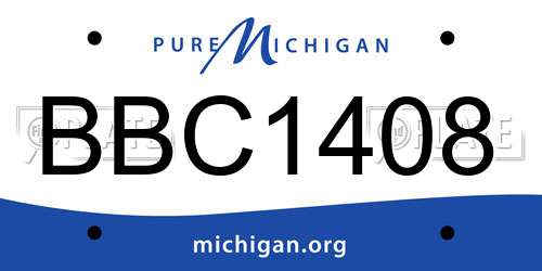 BBC1408 Michigan License Plate