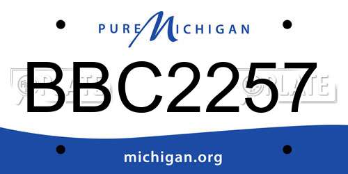 BBC2257 Michigan License Plate