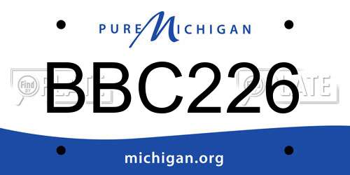 BBC226 Michigan License Plate