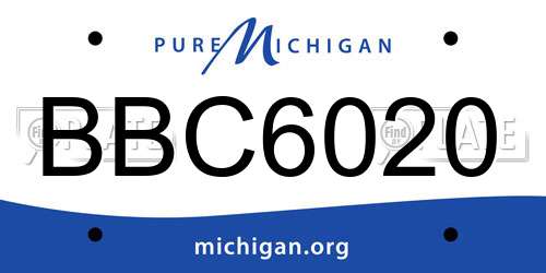 BBC6020 Michigan License Plate