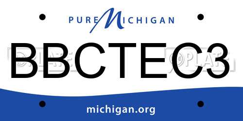 BBCTEC3 Michigan License Plate