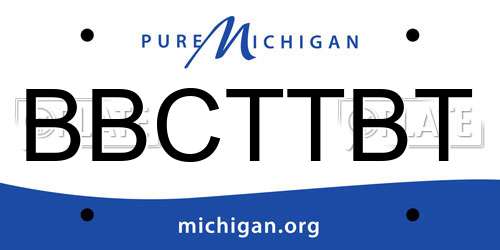 BBCTTBT Michigan License Plate