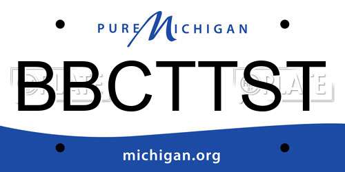 BBCTTST Michigan License Plate