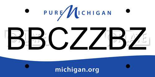BBCZZBZ Michigan License Plate