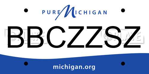 BBCZZSZ Michigan License Plate