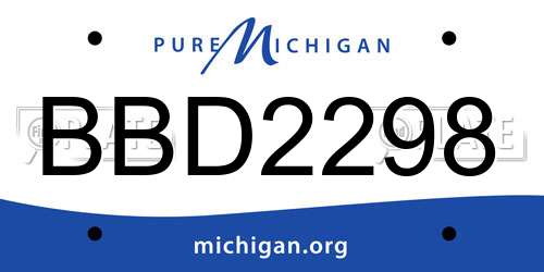 BBD2298 Michigan License Plate