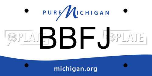 BBFJ Michigan License Plate