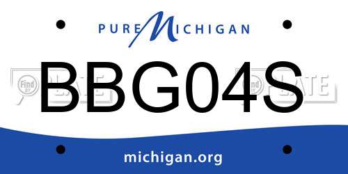 BBG04S Michigan License Plate