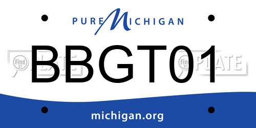 BBGT01 Michigan License Plate