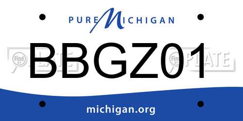 BBGZ01 Michigan License Plate
