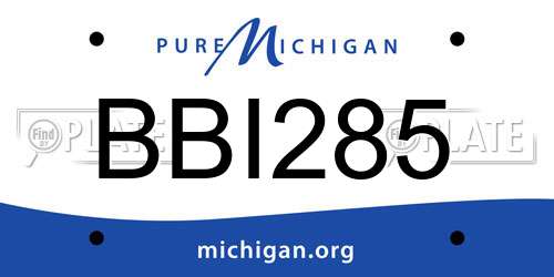BBI285 Michigan License Plate