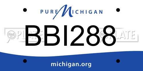 BBI288 Michigan License Plate