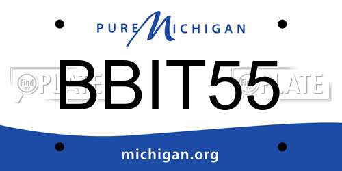 BBIT55 Michigan License Plate