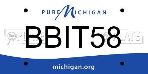 BBIT58 Michigan License Plate