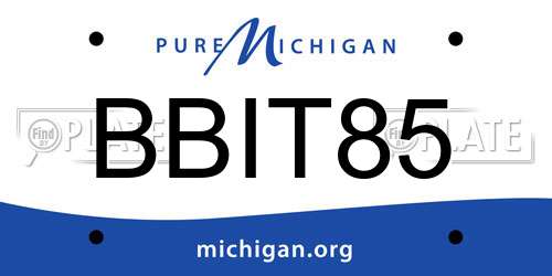 BBIT85 Michigan License Plate