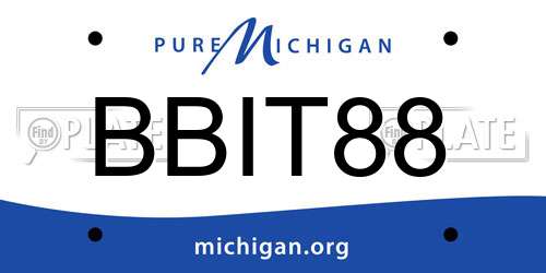 BBIT88 Michigan License Plate