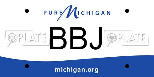 BBJ Michigan License Plate