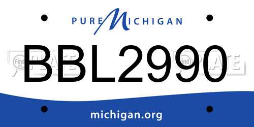 BBL2990 Michigan License Plate