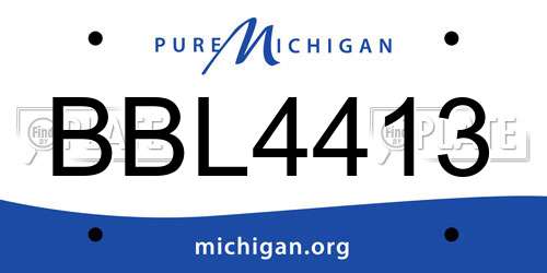 BBL4413 Michigan License Plate