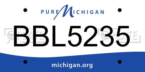 BBL5235 Michigan License Plate