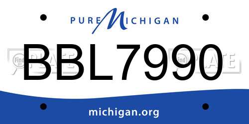 BBL7990 Michigan License Plate