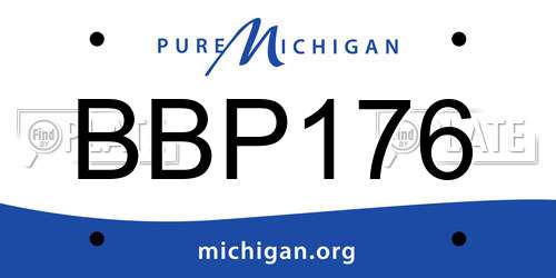 BBP176 Michigan License Plate