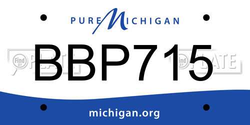 BBP715 Michigan License Plate