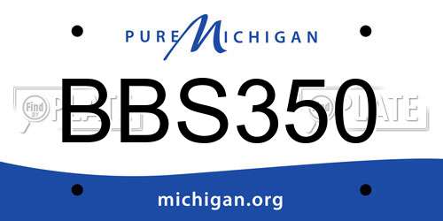 BBS350 Michigan License Plate