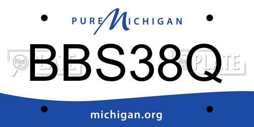 BBS38Q Michigan License Plate