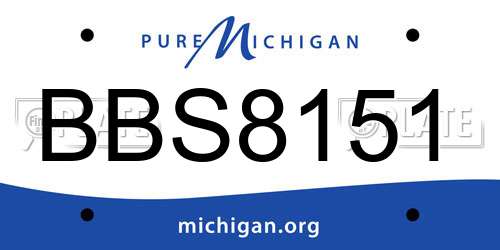 BBS8151 Michigan License Plate