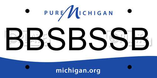 BBSBSSB Michigan License Plate