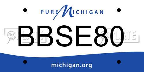 BBSE80 Michigan License Plate
