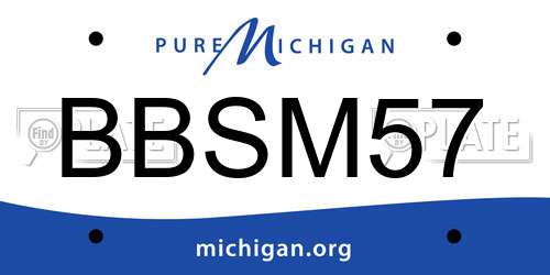 BBSM57 Michigan License Plate