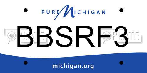 BBSRF3 Michigan License Plate