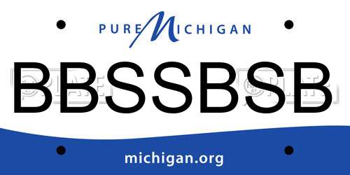 BBSSBSB Michigan License Plate