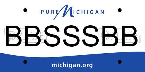 BBSSSBB Michigan License Plate