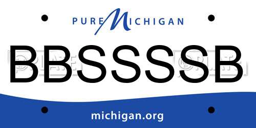 BBSSSSB Michigan License Plate
