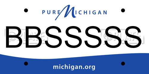 BBSSSSS Michigan License Plate