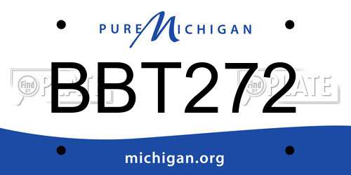 BBT272 Michigan License Plate