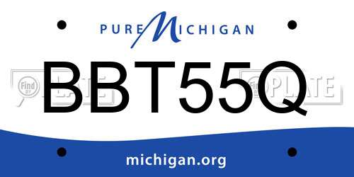 BBT55Q Michigan License Plate