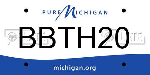 BBTH20 Michigan License Plate